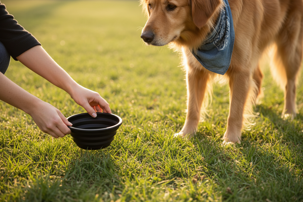 Collapsible Travel Water Bowl