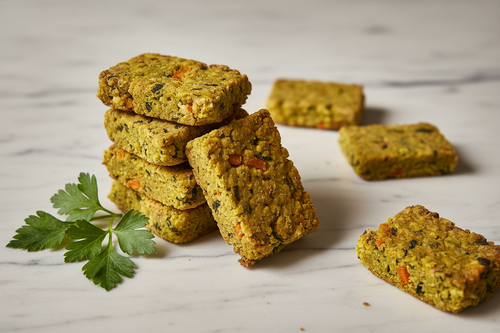 Baked Carrot & Spinach Biscuits